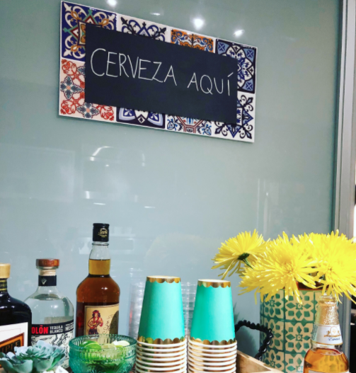 DIY Bar Sign Using Stick-On Tiles