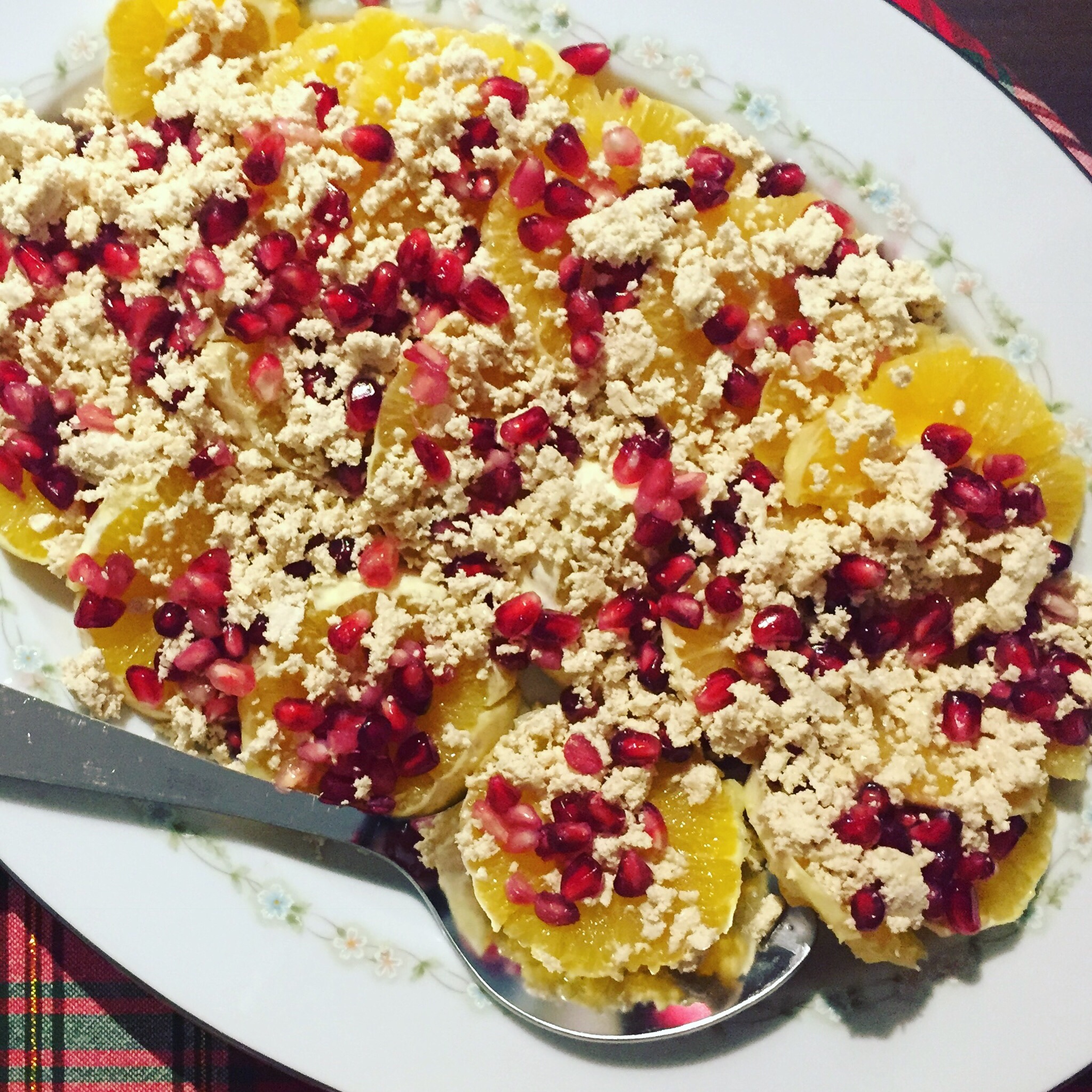 Halva and pomegranate